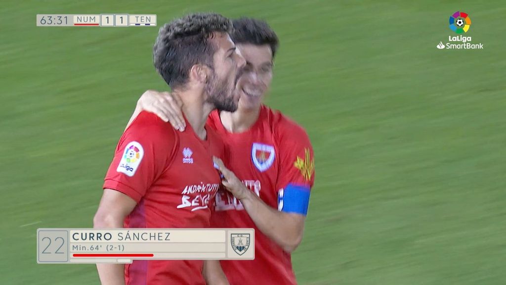 Numancia 2-1 Tenerife: Gol de Curro