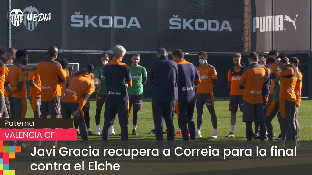 Javi Gracia recupera a Correia para la final contra el Elche