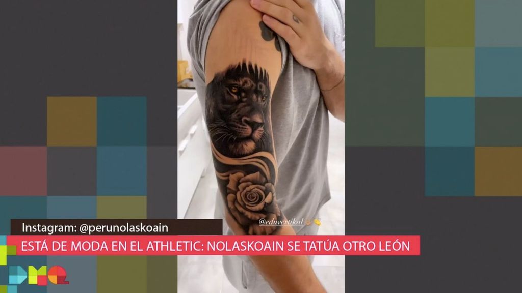 Está de moda en el Athletic Club: Peru Nolaskoain se tatúa otro león