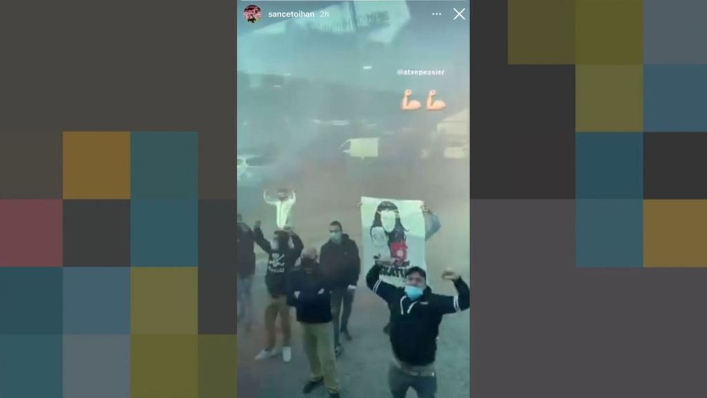 Oihan Sancet nos muestra como fue la salida del autobús del Athletic