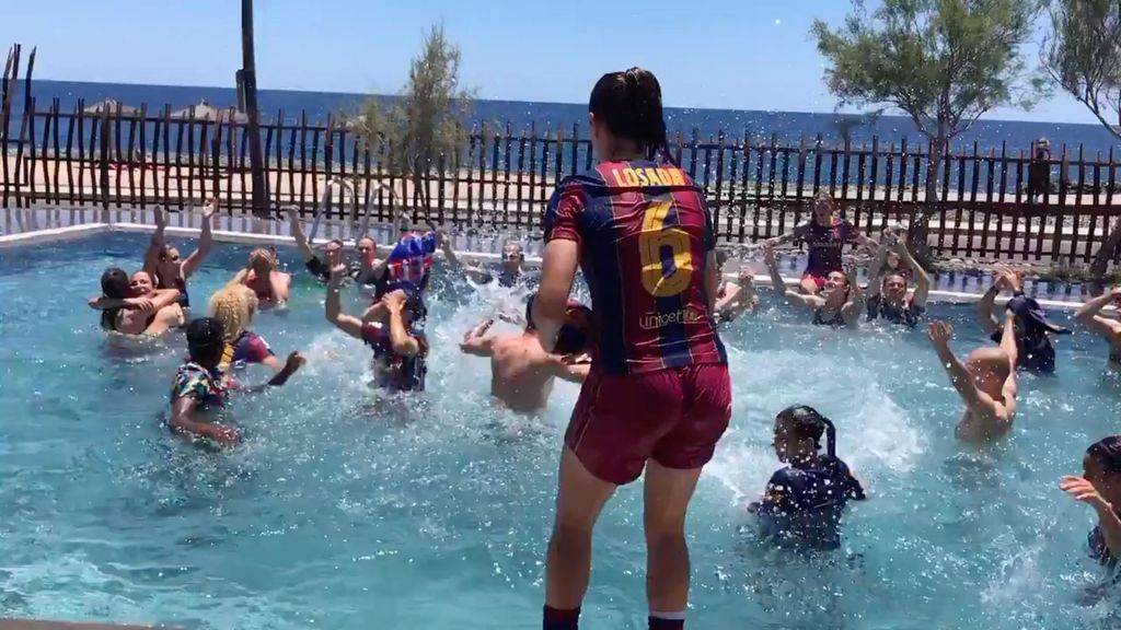 El Barcelona Femenino celebra un nuevo título de Liga