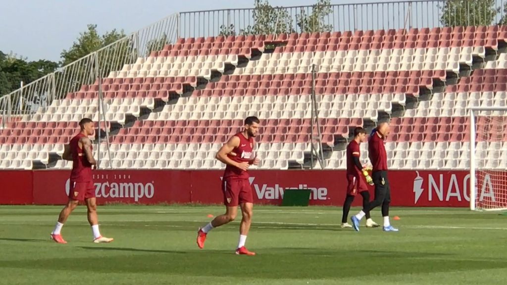 Imágenes del entrenamiento del Sevilla previo al choque frente al Getafe (22/08/21)