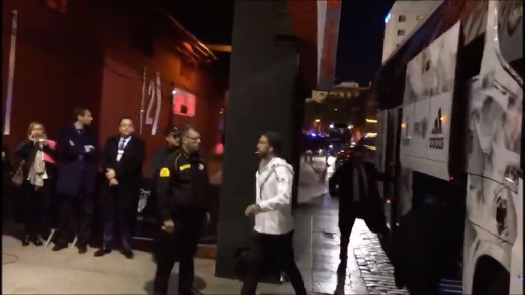 La entrada de Sergio Ramos al Sánchez Pizjuán en 2017