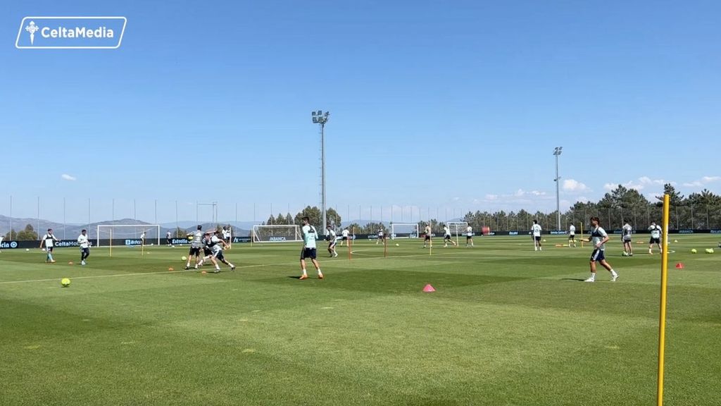 La cantera, protagonista en el Entrenamiento del Celta en Afouteza