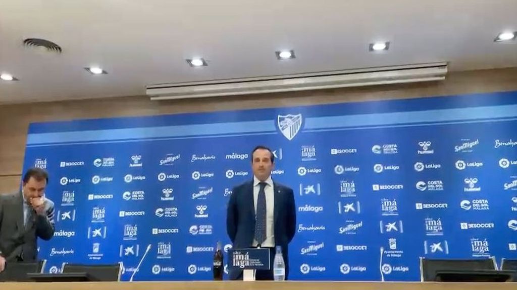 Kike Pérez, nuevo director general del Málaga, en su presentación