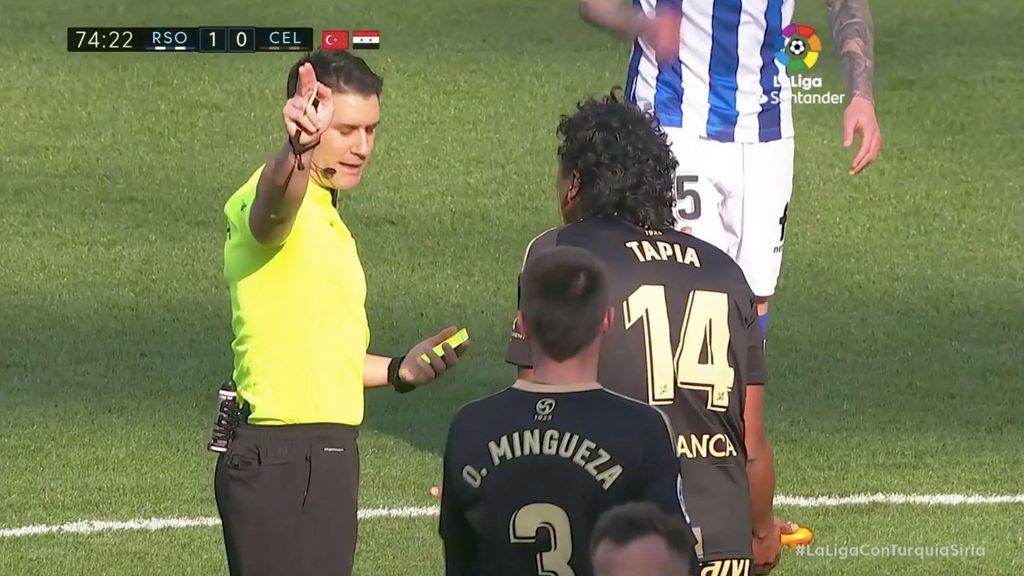 Real Sociedad 1-1 Celta: Expulsión de Tapia