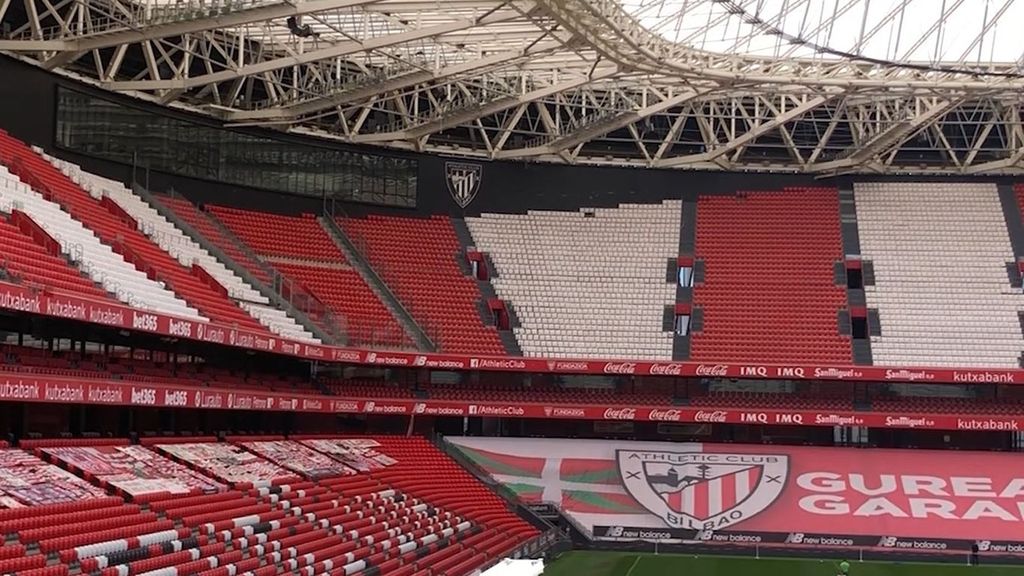 San Mamés espera silencioso la final de copa del Athletic