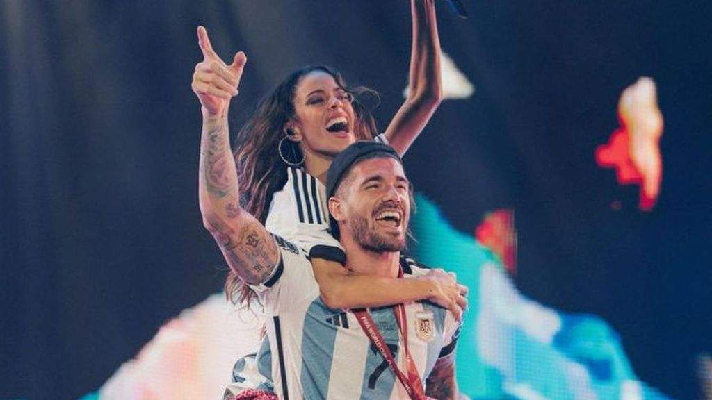 Rodrigo de Paul se va de concierto con Tini