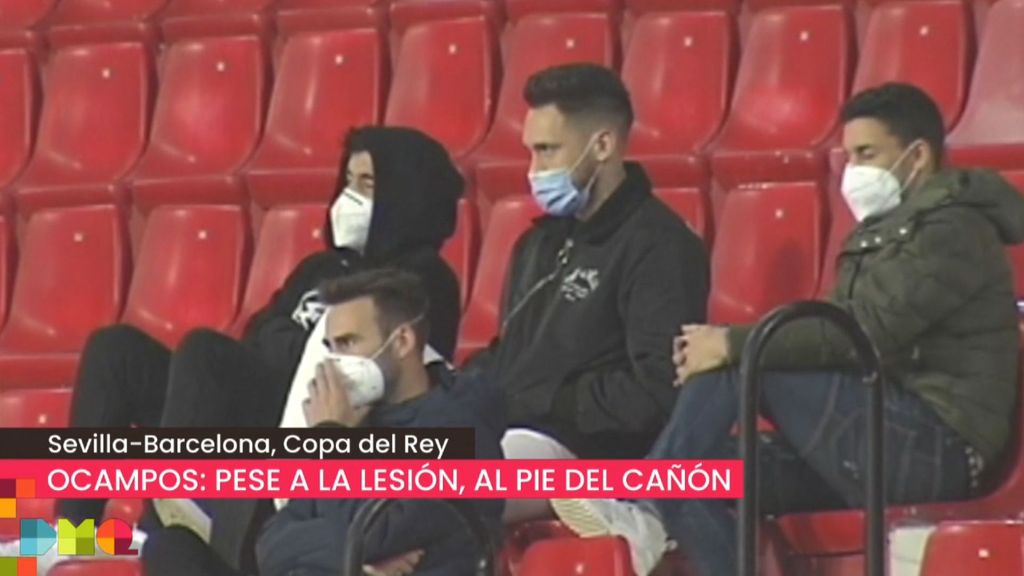 El partido que vivió Ocampos desde la grada