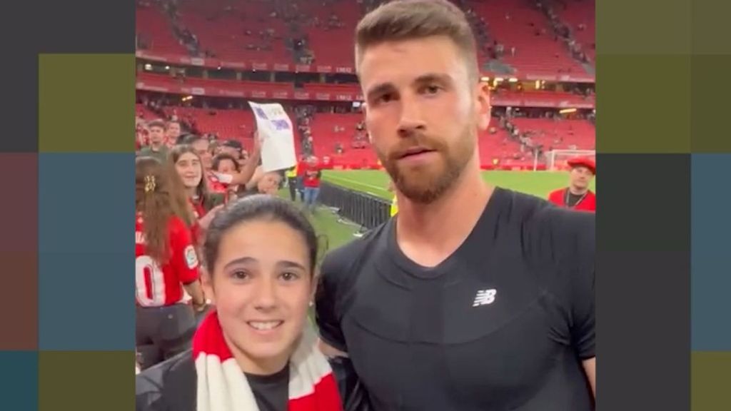 En el triunfo y en la derrota: Unai Simón cumple el sueño de una aficionada tras el partido ante el Betis