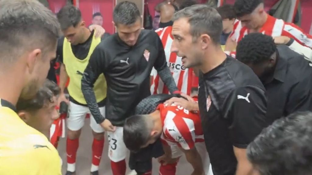 La arenga de Cali Izquierdoz en el Sporting-Tenerife