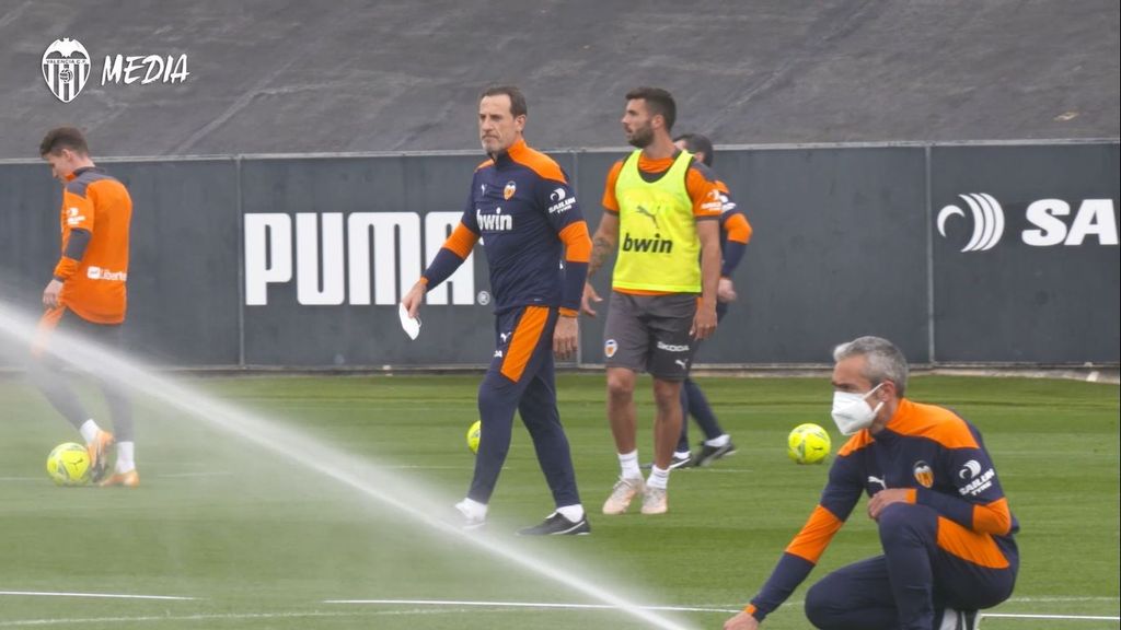 Primer entrenamiento de Voro como entrenador del primer equipo