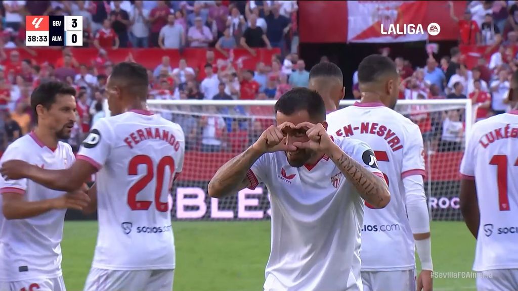 Sevilla FC-Almería: 3-0 gol de Suso