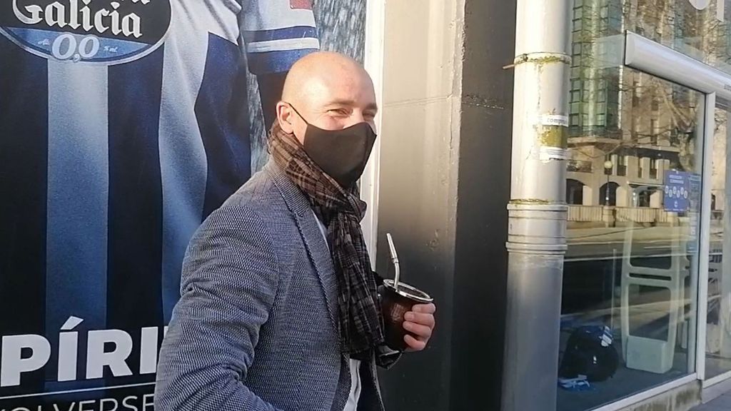 Walter Pandiani presente en Riazor para apoyar al Dépor