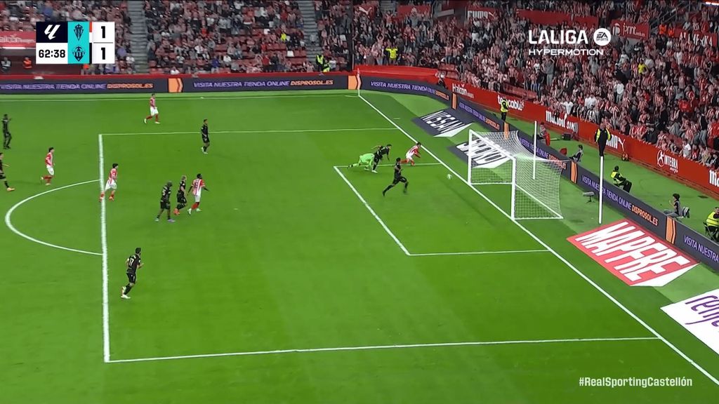 Sporting Gijón 2-1 Castellón: Gol de Nacho Méndez