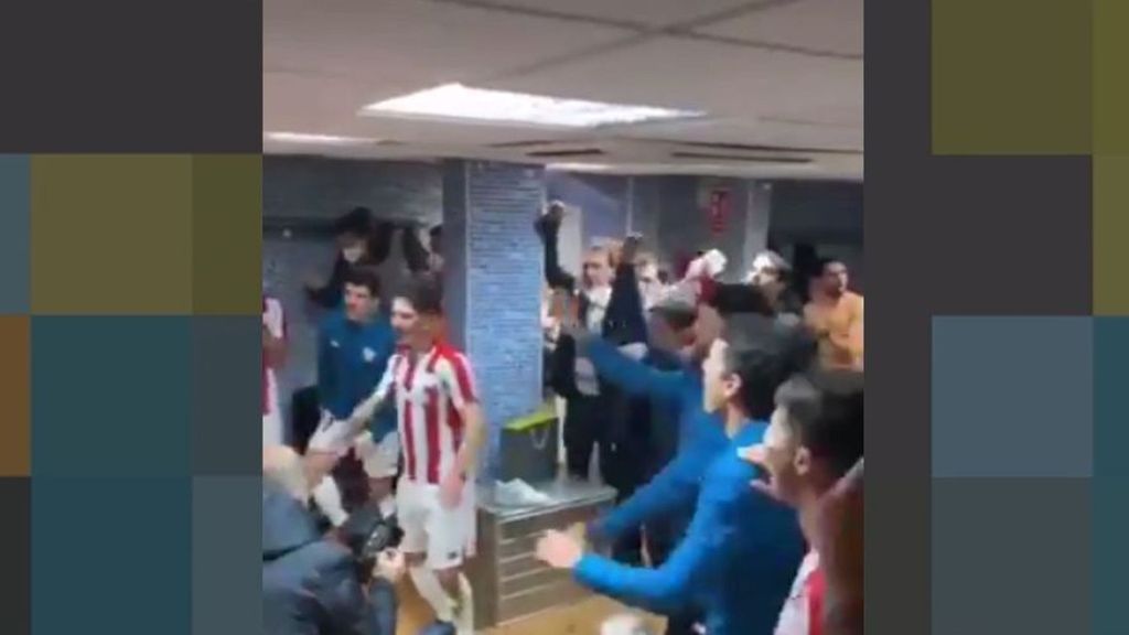 El Athletic vuelve a celebrar el pase a la final de Copa con la ya conocida trompeta de Villalibre