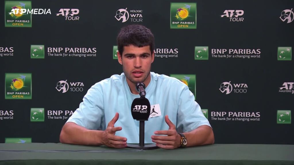Carlos Alcaraz, sorprendido tras la derrota de Djokovic en Indian Wells
