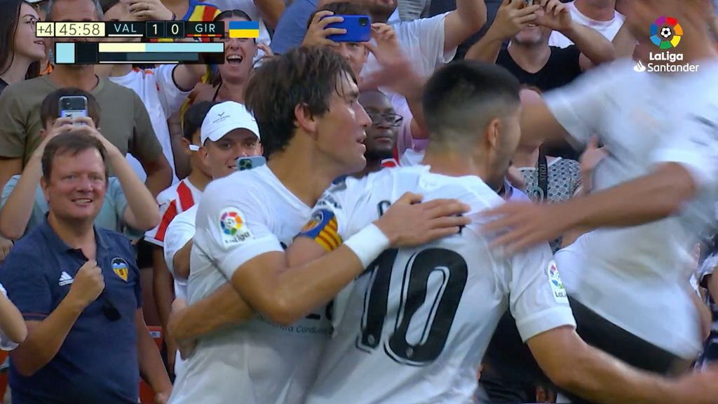 Valencia 1-0 Girona: Gol de Carlos Soler