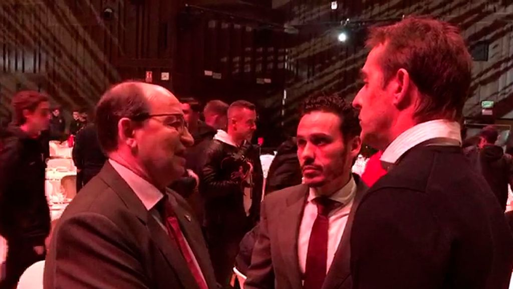 José Castro, Julen Lopetegui y Del Nido en el 130 aniversario del Sevilla