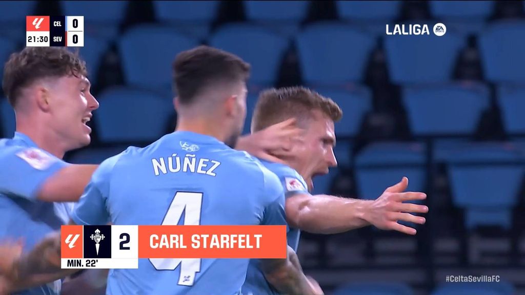 Celta 1-0 Sevilla: Gol de Starfelt
