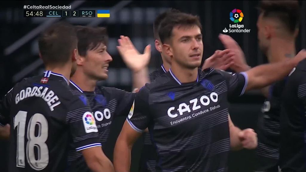 Celta 1-2 Real Sociedad: Gol de Zubeldia