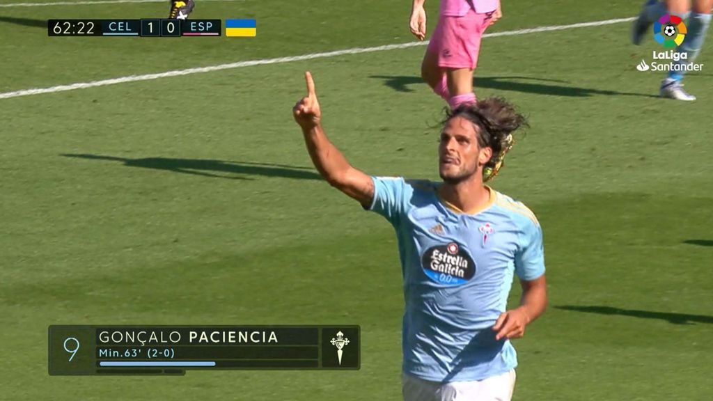 Celta 2–0 Espanyol: Gol de Gonçalo Paciência