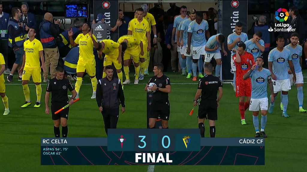 Celta 3-0 Cádiz: Resumen del partido