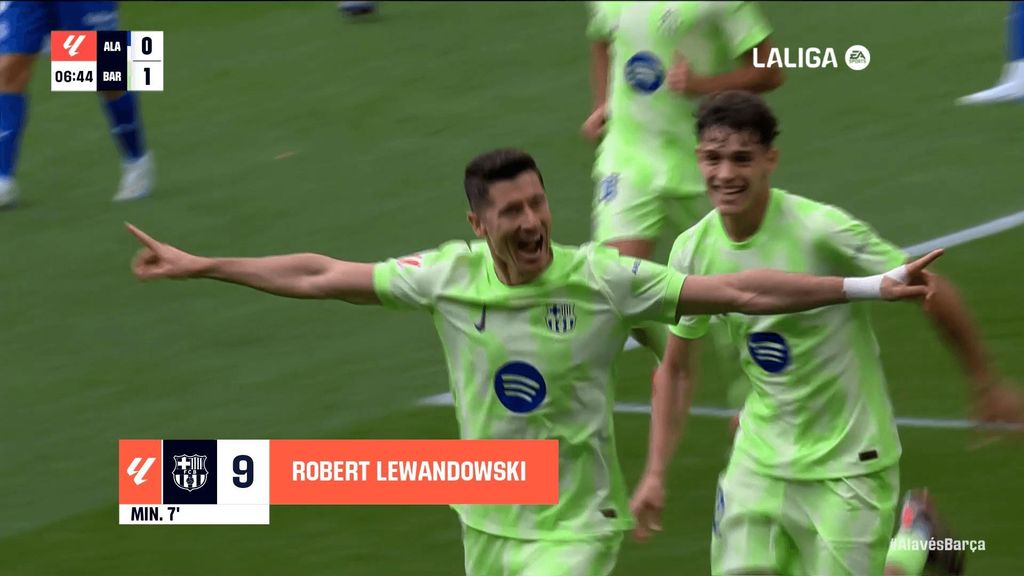 Alavés-Barcelona: 0-1 gol de Lewandowski