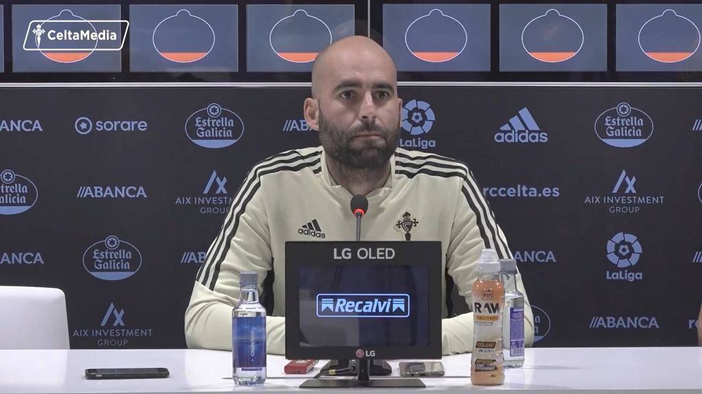 Claudio Giráldez, en la previa del Dépor-Celta B