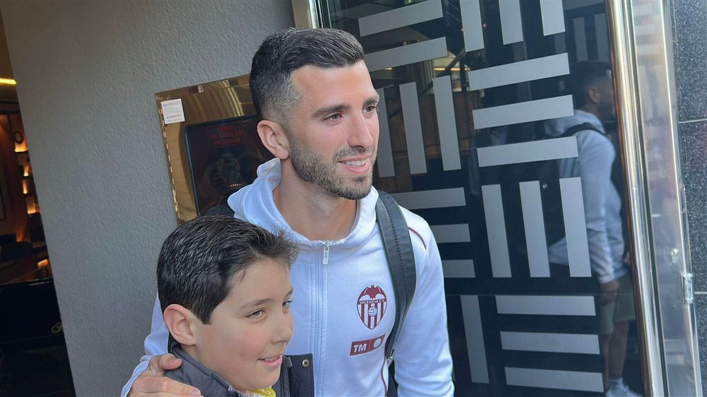 Llegada del Valencia al hotel