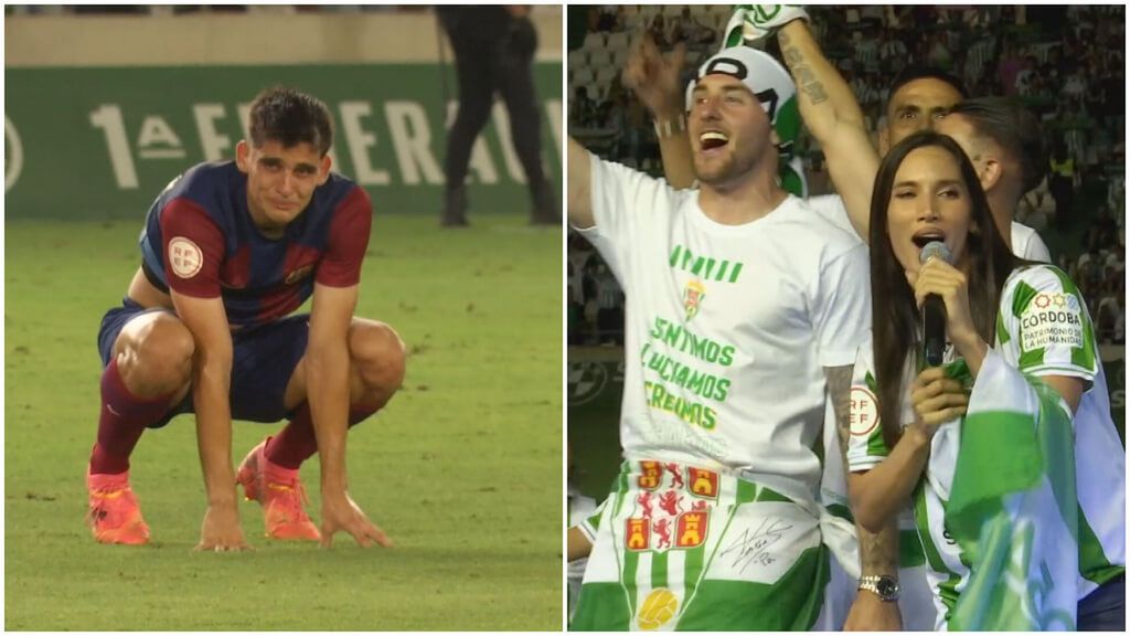 De las lágrimas del Barça Atlètic a la actuación de India Martínez: la fiesta en el Nuevo Arcángel tras el ascenso del Córdoba