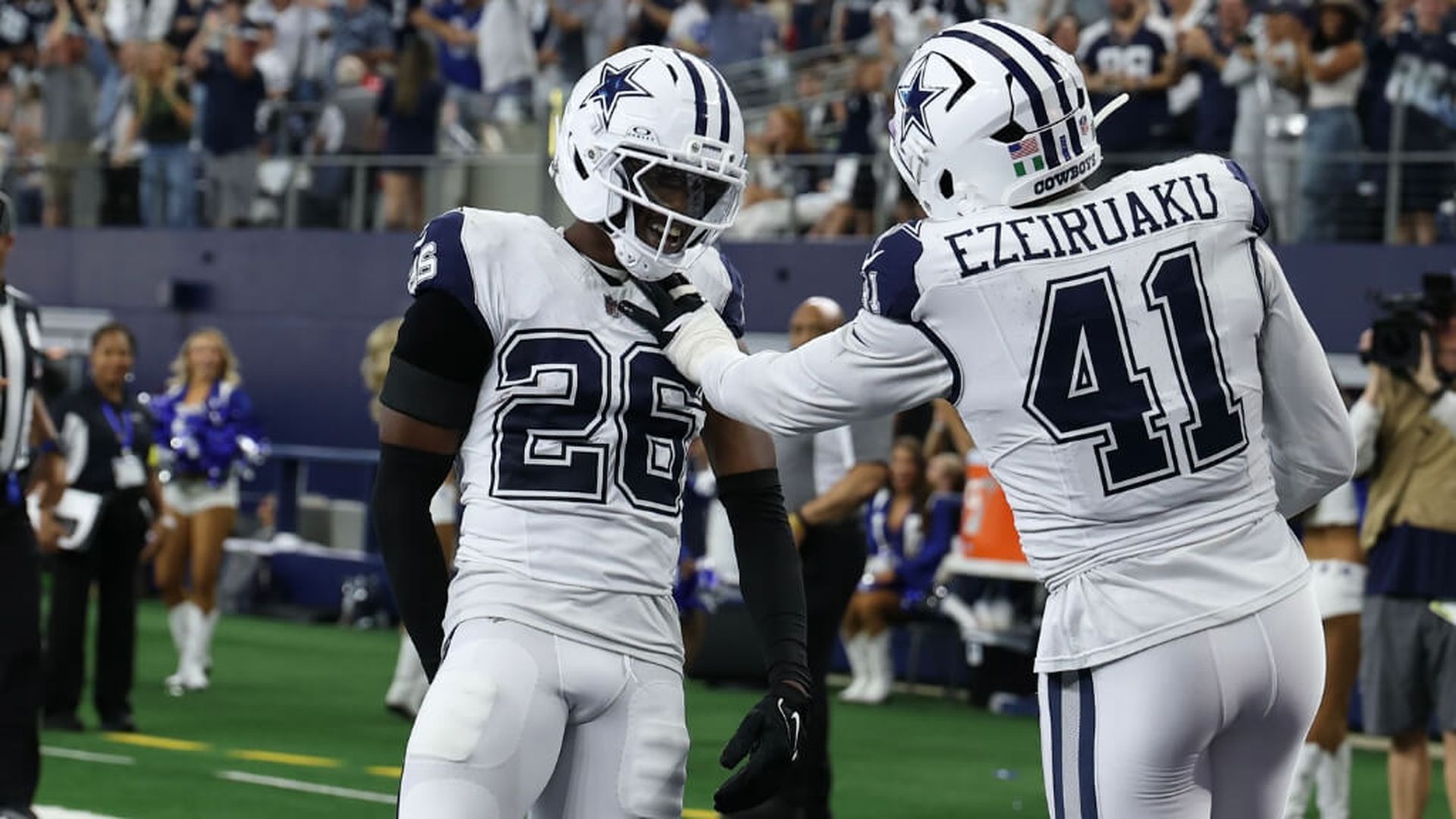 Los jugadores de los Cowboys