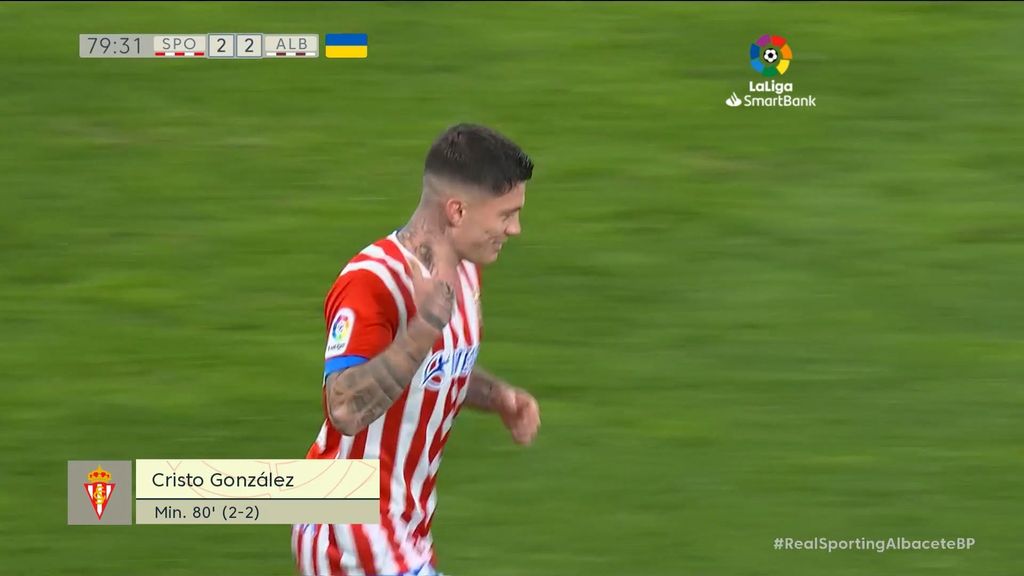 Sporting 2-2 Albacete: Gol de Cristo
