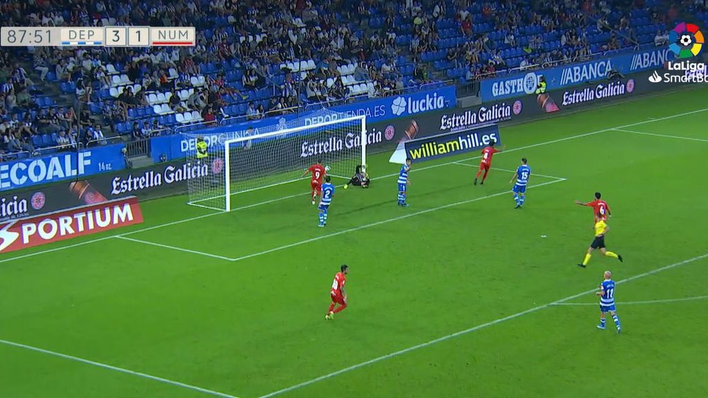 Deportivo - Numancia: Gol 3-2, Derik (Jornada 6)