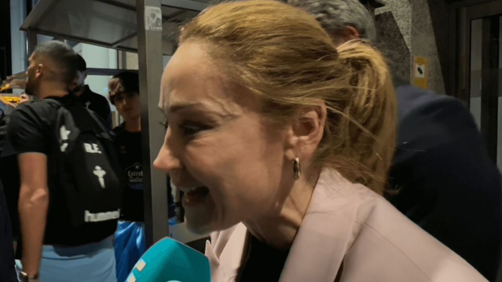 Marian Mouriño celebra la clasificación del Celta para Europa League