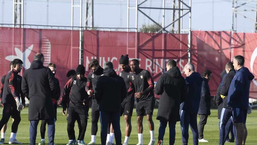 Último entrenamiento del Sevilla en 2024