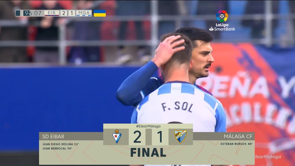 Eibar 2-1 Málaga: Resumen del partido