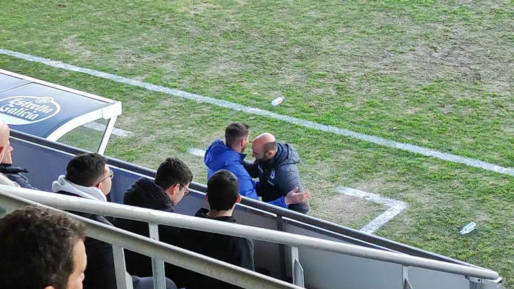 El afectuoso saludo entre Manuel Pablo y Fernando Torres