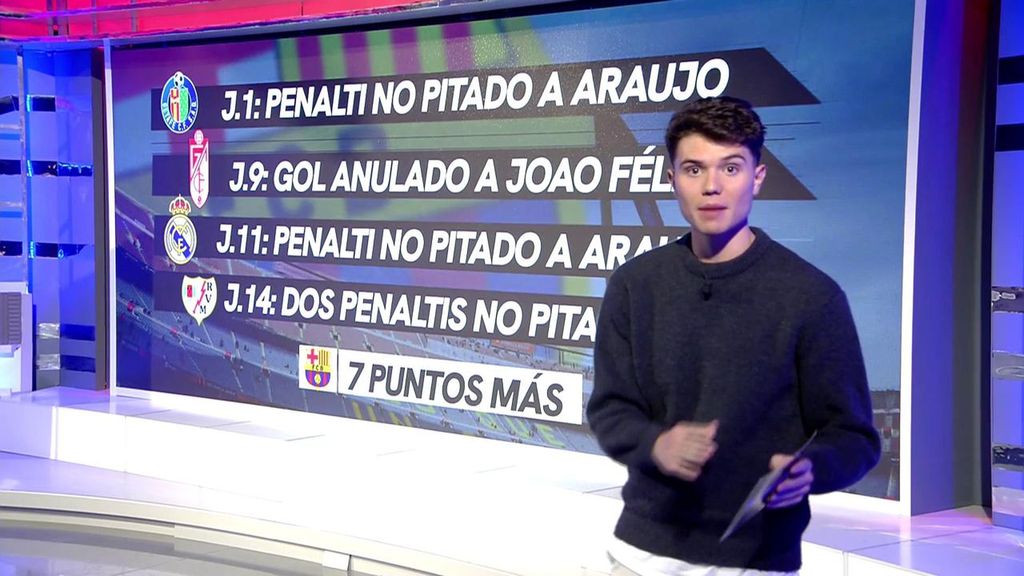 El Barcelona cree que debería tener siete puntos más: los errores arbitrales de los que se queja Laporta