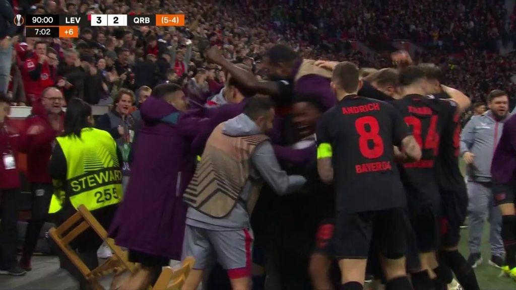 Los dos goles de la remontada del Bayer Leverkusen al Qarabag