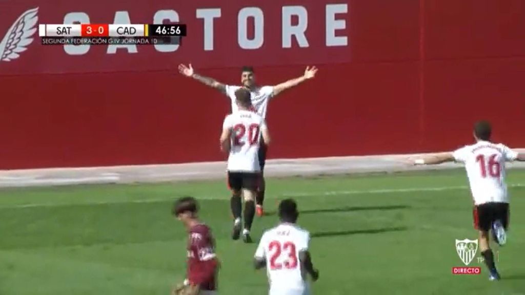 El doblete de Isaac Romero en el Sevilla Atlético - Cádiz Mirandilla