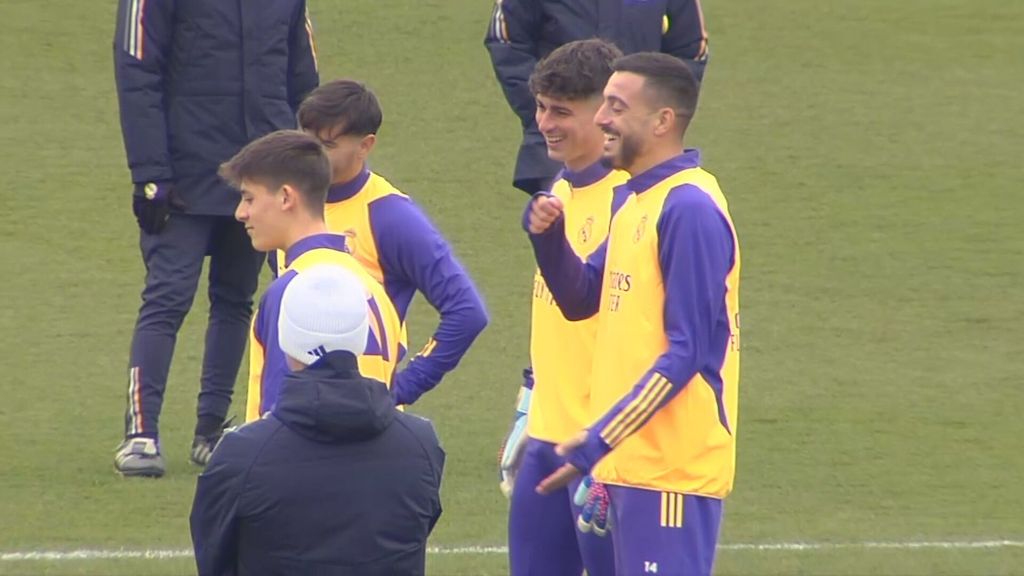 El Real Madrid comienza el año con muy buen rollo en el entrenamiento