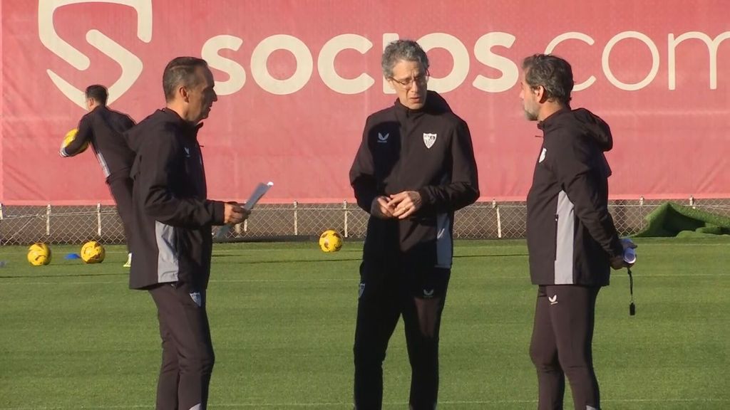 El Sevilla se ejercitó antes del partido contra el Atleti