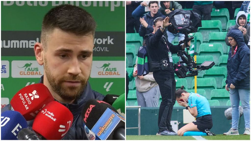 El tirón de orejas de Unai Simón al cámara que chocó con Guadalupe Porras