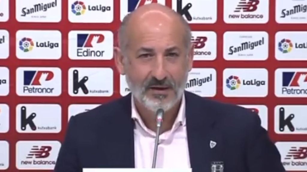 Elizegui en rueda de prensa antes del duelo con el Valencia