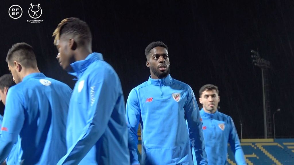 Entrenamiento del Athletic previo a la final de la Supercopa de España
