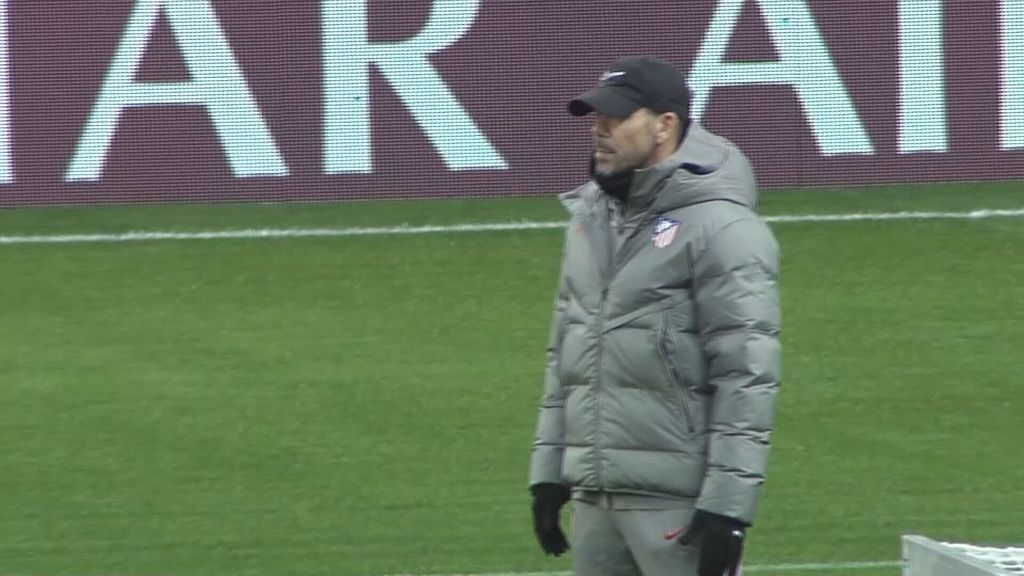 Entrenamiento Atlético previo a la vuelta de Champions ante el Real Madrid