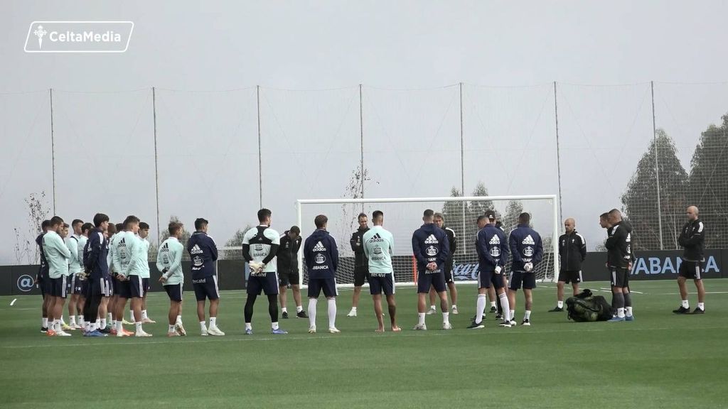 Entrenamiento del Celta sin los internacionales