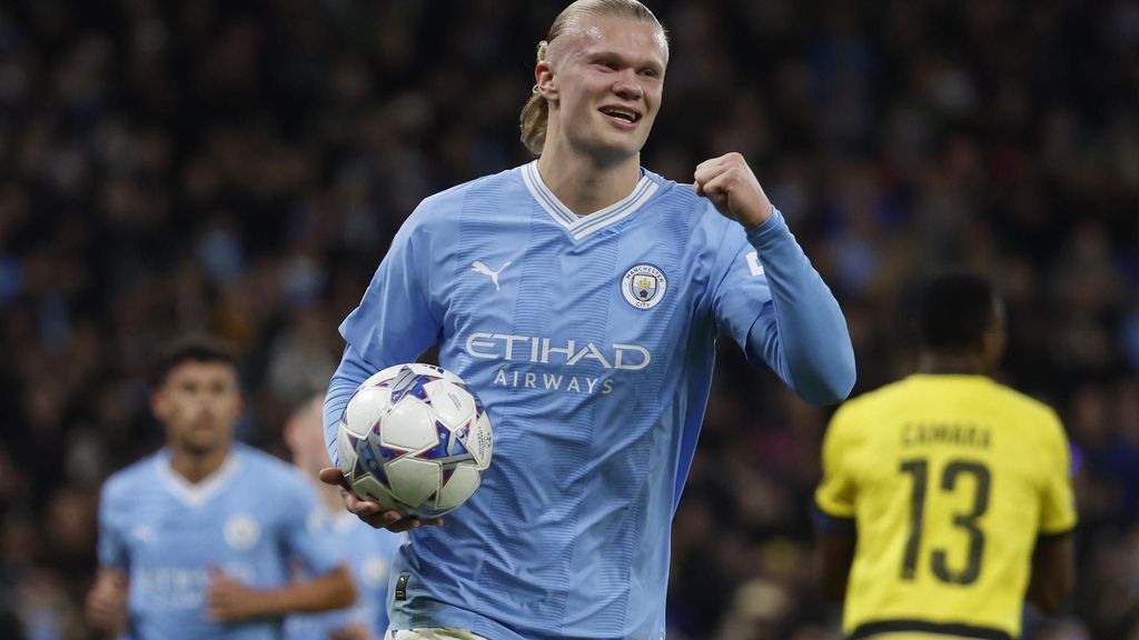 Doblete de Haaland con el Manchester City frente al Young Boys en la Champions League