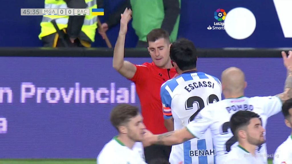 Málaga 0-0 Racing: Expulsión de Genaro Rodríguez
